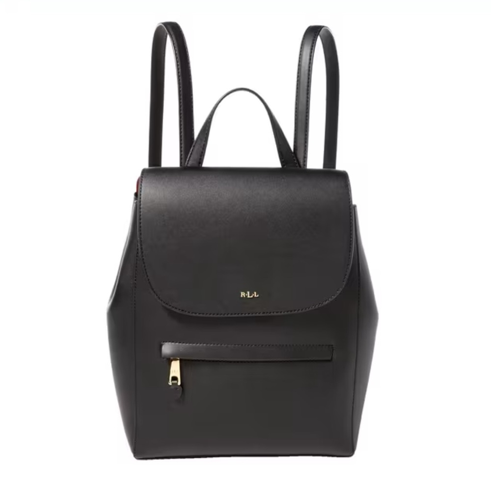 Lauren Ralph Lauren Dryden Ellen Black Leather Backpack